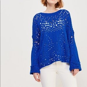 Free People Traveling Lace Sweater NWT